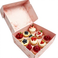 Boîte à pâtisserie en carton ondulé personnalisée en gros avec logo, boîte d'expédition robuste pour cupcakes et desserts, emballage en carton