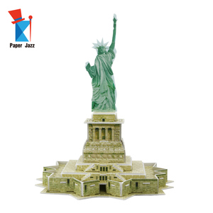 Rompecabezas OEM personalizado de fábrica, juego de Juguetes Educativos de la Estatua de la libertad para niños, rompecabezas de papel 3D de Arquitectura de fama mundial - Product Image 2