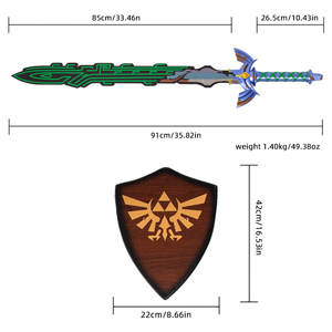 Espada Maestra Encantada de Link de 91 cm de <span class=keywords><strong>The</strong></span> Legend <span class=keywords><strong>of</strong></span> Zelda: Tears <span class=keywords><strong>of</strong></span> <span class=keywords><strong>the</strong></span> <span class=keywords><strong>Kingdom</strong></span>, Réplica de Cosplay sin Filo, Decorativa - Product Image 6