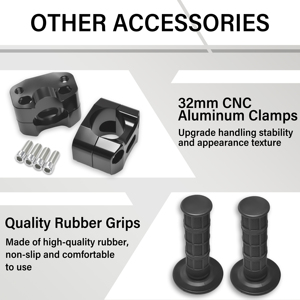 Kit di Conversione Manubrio e Morsetto <span class=keywords><strong>Moto</strong></span> da 32mm con Manopole, Accessorio <span class=keywords><strong>per</strong></span> Sistema Telaio <span class=keywords><strong>Moto</strong></span>, <span class=keywords><strong>per</strong></span> Dirt Bike e ATV CRF KLX - Product Image 5