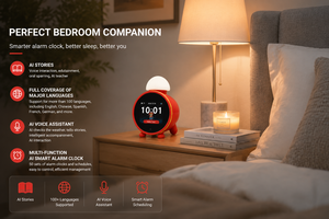 <span class=keywords><strong>Réveil</strong></span> intelligent LCD 2,8 pouces avec IA, assistant vocal IA pour enfants, similaire à Nintendo, assistant vocal ChatGPT, fonction Wi-Fi - Product Image 3