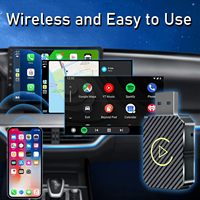 Adaptateur Carplay sans fil 2-en-1 compatible avec IOS 12 + et Android 11 +