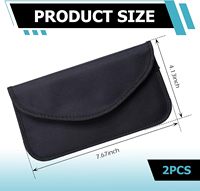 Groothandel Faraday-tas voor auto sleutelhanger signaalblokkering, universele signaalblokkerende draagtas voor telefoon, autosleutel, kaarten, veilige tas