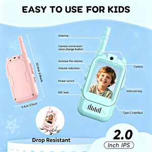 Los Mejores y Más Lindos Walkie Talkies de <span class=keywords><strong>Video</strong></span> para Niños con Forma de Reloj, de Largo Alcance, Recargables, Radio Bidireccional, Mini Juguetes para Exteriores, con Forma de Dibujos Animados, Regalo para Estudiantes - Product Image 3