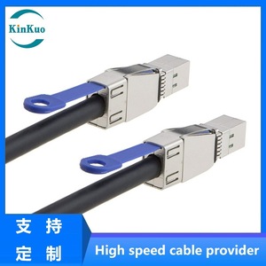 Cable de servidor MiniSAS HD SFF-8644 4i de 12 Gbps con revestimiento de PVC, blindado con lámina y cable de cobre estañado para uso interno en computadoras - Product Image 4