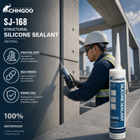 Mastic silicone neutre pour murs-rideaux, adhésif résistant aux intempéries, mastic structurel pour vitrage, verre, aluminium, pierre, 300ml OEM