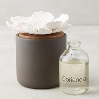 C & H Coffret cadeau pour diffuseur d'huiles essentielles parfumées, fleurs en céramique, couleurs personnalisées