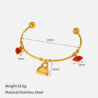 Bracelet en acier inoxydable au design minimaliste haut de gamme pour femmes, plaqué or européen, bracelet de luxe pour femmes, bijoux de mode en gros