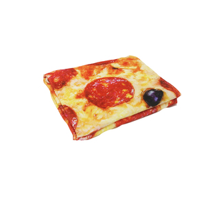 Quốc Tế Bán Hot Funny Pizza In Kỹ Thuật Số Flannel Du Lịch Di Chuyển Ném Chăn Cho Trẻ Em Hoặc Người Lớn - Product Image 3
