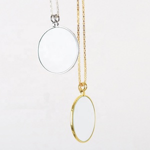 <span class=keywords><strong>Loupe</strong></span> pendentif plaquée or 5x pour femmes - Product Image 5