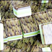 Ensemble de Mahjong de Luxe à 4 Couches avec Impression Intérieure, Motif Panda Mystérieux en Acrylique Gravé, Bambou, UV Américain