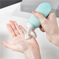 Bouteilles de toilette portables en silicone écologiques, taille voyage, vides, ensemble de bouteilles de voyage en silicone mignonnes, luxe