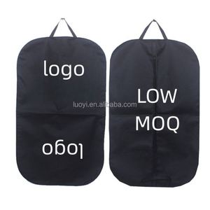 Housse de protection pliable personnalisée en non-tissé transparent pour costumes homme et robes de mariée de luxe, sac de transport suspendu avec fermeture éclair pour vêtements, vente en gros - Product Image 4