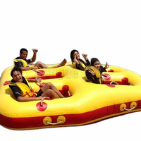 Nouveau design, jeux aquatiques pour 7 personnes, ski nautique, tube de ski nautique, bateau de ski, poisson volant, bateau gonflable en forme de beignet