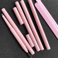 Crayon à sourcils vegan 2-en-1 rose, 5 couleurs, longue tenue, waterproof, avec pinceau, vente en gros, marque privée personnalisable