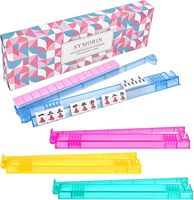 Règle de Mahjong Américain Moderne 18 Pouces Transparente avec Poussoir Intégré Deux-en-Un pour Jeux de Cartes, Poker et Échecs Professionnels