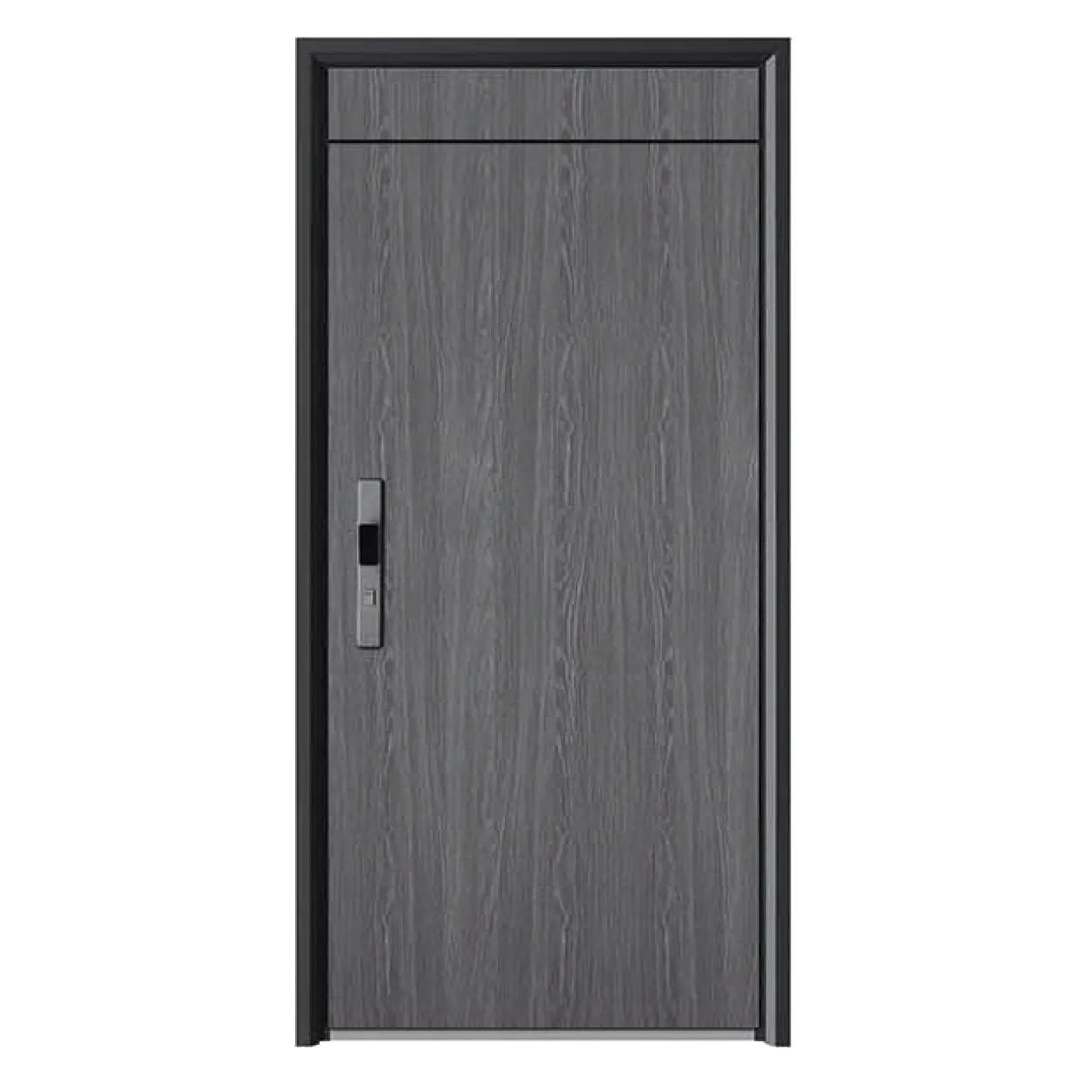 Porte d'entrée en acier imprimée par transfert 3D, luxe léger et style minimaliste, porte simple, porte double, porte double