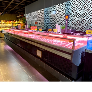 Vitrine Réfrigérée Commerciale pour Viande Fraîche – Présentoir Réfrigéré pour <span class=keywords><strong>Boucherie</strong></span> et Charcuterie – Aliments Préparés - Product Image 5
