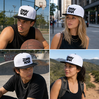 Casquette Snapback à Visière Plate, Six Panneaux Structurés, Broderie 3D, Lettrage, Fermeture Snap Réglable, Logo Personnalisé, Vente en Gros, OEM, Faible MOQ