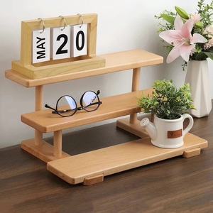 ที่จัดระเบียบโต๊ะวอลนัทแข็งสำหรับตกแต่งบ้านสำนักงานหนังสือแต่งหน้าเครื่องประดับดีไซน์ทันสมัยพร้อมเครื่องมือทำค<span class=keywords><strong>ว</strong></span>ามสะอาดไม่จำเป็นต้องประกอบ - Product Image 1