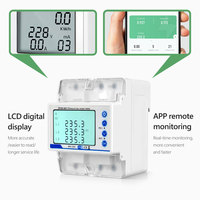 Compteur d'énergie intelligent Tuya WiFi triphasé 100A sur rail DIN bidirectionnel pour la surveillance de la consommation photovoltaïque PST-RMDZW-3P