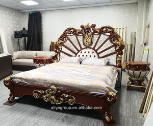 Cama King Size AA3-Fancy con Muebles de Dormitorio de Madera Tallada Elaborada, Juego de Muebles de Lujo - Product Image 6