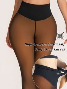 ZOYIAME <span class=keywords><strong>Collant</strong></span> Invernali da Donna a Vita Alta, Spessi ed Elasticizzati in Poliestere, Stile Vintage, Felpati, a Lunghezza Media, Effetto Push-Up e Modellanti per la Pancia - Product Image 3