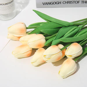 Bunga Tulip <span class=keywords><strong>Mini</strong></span> Artifisial Grosir untuk Dekorasi Rumah, Centerpiece Pernikahan, Rangkaian Bunga, Dekorasi Pesta - Product Image 1