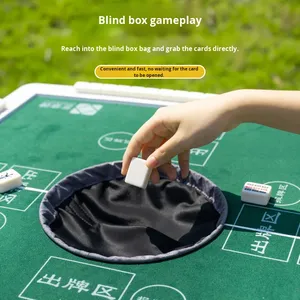 KEYE Portable Home Folding Outdoor Mahjong <strong>Table</strong> X Type Folding Leg Playing Mahjong <strong>Poker</strong>. - Product Image 2