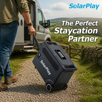 Solarplay 3600W LiFePO4 Stasiun Daya Portabel 3840Wh Generator Tenaga Surya UPS untuk Darurat Rumah dan RV Off Grid DE Stock
