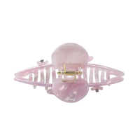 Nouvelle Pince à Cheveux Luxe en Acétate de Cellulose, Motif Fleur de Rose et Papillon, Type Griffe de Requin, pour Chignon, Accessoire et Barrette