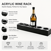 Support de présentation de vin en acrylique avec logo personnalisé et organisateur de bouteilles pour les rayonnages des magasins d'alcool et la vente au détail en supermarché