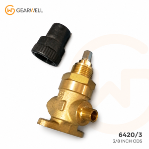 Vanne d'arrêt en laiton Castel 6420/3 3/8 pouce ODS avec capuchon, 45 bars 650 PSI, pour pièces d'automatisation de la réfrigération industrielle et de la CVC - Product Image 2