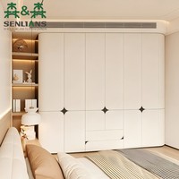 Armoires de chambre à coucher, armoire intégrée avec tiroirs et étagères pour un intérieur moderne