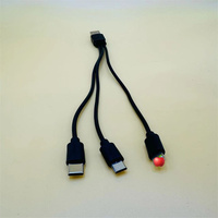 Câble de charge USB 3-en-1 court de 20 cm pour usine, câble de charge rapide Type C