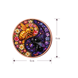 Pièces de monnaie en cuivre 2D de 1 once à motif fleurs sauvages, pour la <span class=keywords><strong>d</strong></span>écoration intérieure, vente en gros <span class=keywords><strong>d</strong></span>'articles en métal, plaques en cuivre - Product Image 5