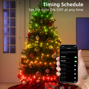 Cây thông Noel nhân tạo có đèn trang trí sẵn, điều khiển thông minh bằng Wifi, đèn nhiều màu sắc với đèn RGB, chất liệu PE và PVC pha trộn - Product Image 4
