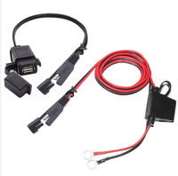 Câble de connexion automobile SAE DC 14 AWG, séparateur en Y, câble d'extension SAE 1 vers 2 pour la connexion et le transfert de batterie solaire
