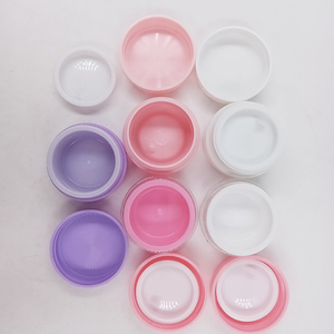 Plastik Kosong 5G 10G 15G Cute Perjalanan Merah Muda Kecil Sampel Lip Balm Wadah Kulit Perawatan Wajah Krim Lotion Kosmetik PP <span class=keywords><strong>Jar</strong></span> Set - Product Image 2