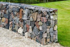 Caisses de gabions hexagonales doubles torsadées soudées décoratives modernes, revêtement en treillis métallique galvanisé à chaud, écologiques, remplis de pierres - Product Image 4