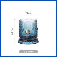 Verre rotatif de luxe en cristal de 245 ml (9 oz) pour bière, vin rouge, whisky, eau