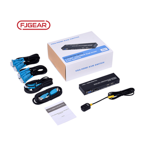 FJ-VHK202 FJGEAR 2 ports <span class=keywords><strong>VGA</strong></span> + <span class=keywords><strong>HDMI</strong></span> <span class=keywords><strong>KVM</strong></span> commutateur à double écran 4k Ultra-haute résolution 3840*2160/30Hz USB2.0 commutateur - Product Image 6