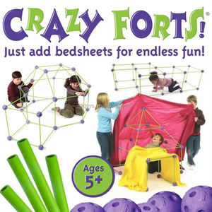 Crazy Kids <span class=keywords><strong>Fort</strong></span> Kit de construction STEM jouets de construction bricolage châteaux Tunnels jouer tente fusée <span class=keywords><strong>tour</strong></span> intérieur et extérieur - Product Image 3