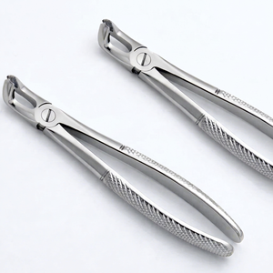Pinces d'extraction dentaire manuelles BK Industries en acier inoxydable avec poignée moletée, Classe I, pour dents de sagesse inférieures, instrument chirurgical CE - Product Image 2