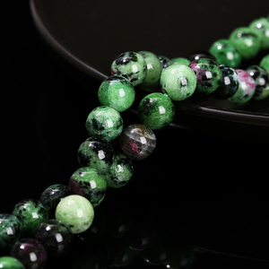 Tự Nhiên Của <span class=keywords><strong>Ruby</strong></span> Trong Zoisite Lỏng Hạt Bán Buôn Màu Đỏ Màu Xanh Lá Cây Đá Quý Nguyên Đá Năng Lượng Pha Lê Đồ Trang Sức Vòng Đeo Tay Làm Nguồn Cung Cấp - Product Image 5