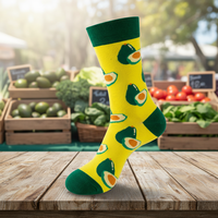 Chaussettes populaires mi-mollet à motifs de fruits et de dessins animés, design original classique et tendance pour hommes et femmes, vente en gros