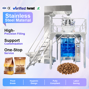 Machine d'emballage verticale automatique multifonctionnelle de haute précision en acier inoxydable pour aliments granulés pour chiens et animaux de compagnie - Product Image 1