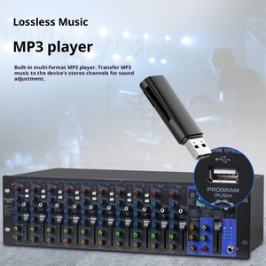 Mixer Console Musicale Professionale a 12 Canali in Metallo, Compatibilità 110-250V, Dimensioni 31.5x22.5x5.5cm per Performance sul Palco - Product Image 4