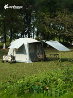 Tente de camping familiale double portable pour la randonnée, les vacances en montagne, protection solaire, imperméable, coupe-vent, anti-humidité