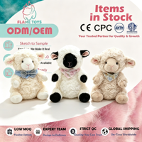 Niedliches Plüschtier Lätzchen-Schleife Schaf-Puppe Kindergeschenk Polyester PP-Baumwolle Großhandel